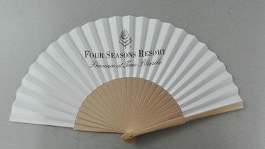 Printed paper hand fan with plastic ribs or wooden ribs, size 23cm, perfect business gifts