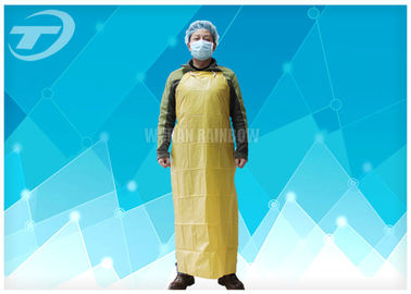 PVC Disposable Plastic Aprons With Tie / Polyvinyl Chloride Fabric Waterproof Aprons For Adults