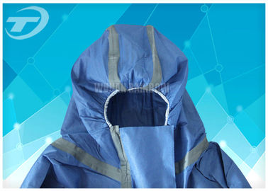 Non Woven Fabric Durable  Disposable Coverall Suit White Chemical Resistant