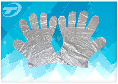 PE Medical Disposable Gloves Smooth Or Textured Surface , Transparent
