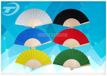 plain color promotional Folding Hand Fans with plastic or wooden or bamboo frame