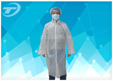 Waterproof  Disposable Visitor Coats PE With Different Size , Medical Protective Clothing
