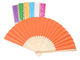promotion paper folding fan with natural bamboo frame,  available in different size and quality bamboo