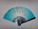 18cm Promotional hand fan , with plastic frame and double sides printed paper