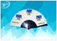 Party 23cm Folding Plastic Hand Held Fans / Wedding Favor Fans , with printing fabric