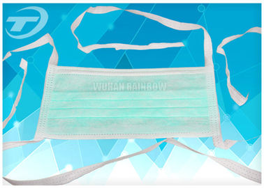 Disposable  face mask 2 ply tie - on with different color,made of non-woven fabric