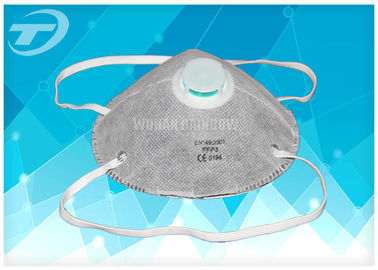 Gray Respirator Dust Mask Ffp2 With Activated Carbon , Single Use EN149 Certified