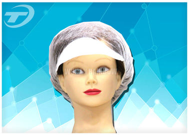 Customized Size  White Snood Disposable Surgical Caps / Hairnet