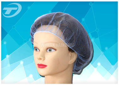 Single Use Mesh Nylon Hairnet  Disposable Surgical Caps CE And ISO Certificated