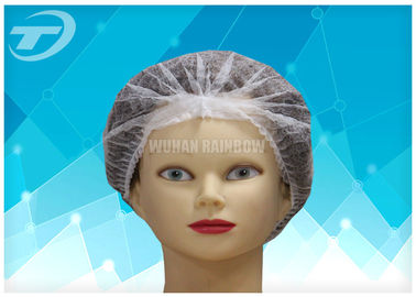 PP Economic NonWoven Disposable Mob Cap / Hair Net Single Or Double Elastic