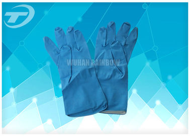 Dip Flock - Lined Latex Household Medical Disposable Gloves Waterproof , Anti Oil And Anti Alkali