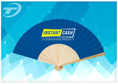 21cm Promotional Bamboo Folding Hand Fans With Paper Or Fabric