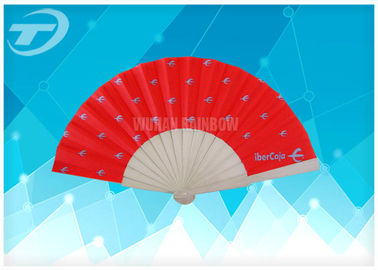 Wooden Folding Hand Fans with Full Color Printed Fabric Heat Transfer printed