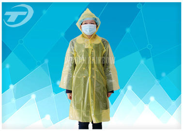 White PE Plastic Raincoat Disposable  With Food Grade For Children And Adult