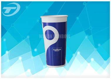 Takeaway Disposable Paper Cups Single Wall With PE Coated , 22 Oz Paper Cups