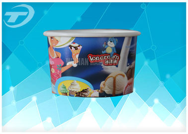 Ice Cream Disposable Paper Cups In Various Size , Customized Logo Printing