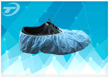 Blue SPP Nonwoven Disposable Waterproof Shoe Covers For Protection Use