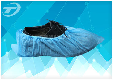 PP Disposable Waterproof Boot Covers With 35gsm , Nonwoven Protective Non Slip Shoe Covers