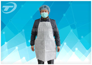 High Density Polyethylene Waterproof Aprons For Adults White Color 80 X 140 Cm