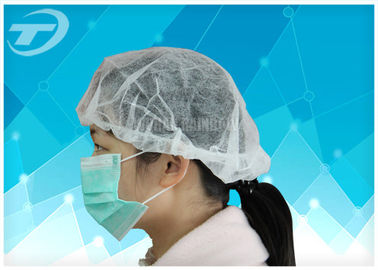 Blue Disposable Surgical Caps PP SMS For Doctor With Ties At Back 61*14cm