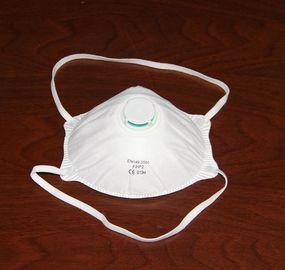 Breathable Ffp3 Respirator Masks , Soft Surgical Mask Blue And White Side