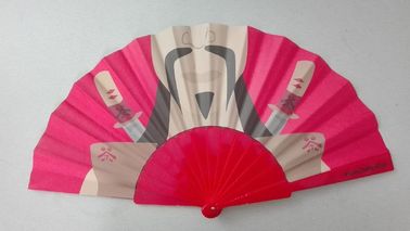 Printed paper hand fan with plastic ribs or wooden ribs, size 23cm, perfect business gifts