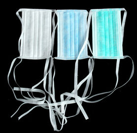 Customized Disposable surgical Non-woven 3 ply face mask tie on Anti Pollution