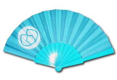 Beauiful Folding Hand Fans Business Gifts Fabric Fan With Plastic / Wooden Handle