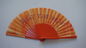 Beauiful Folding Hand Fans Business Gifts Fabric Fan With Plastic / Wooden Handle