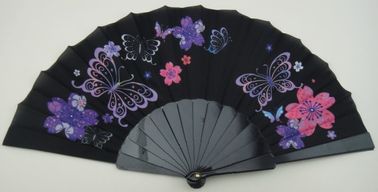 Promotion Plastic Folding Hand Fans / Custom Wedding Hand Fans