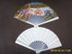 18cm Promotional hand fan , with plastic frame and double sides printed paper