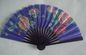 dyed bamboo hand fan with paper or fabric , perfect for decoration , wedding or promotion