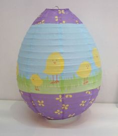 8" Printed Paper Lanterns For Easter Day Decoration with different designs available