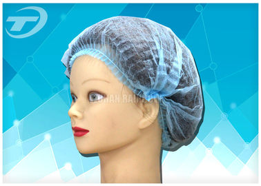 Non - woven MOB / clip cap , single elastic , blue color , CE and ISO certificated