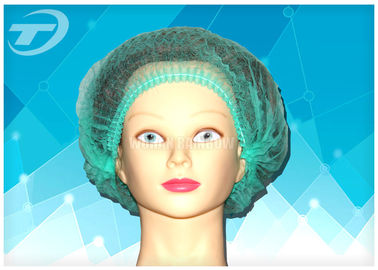 Nonwoven surgical cap / MOB cap 21 " , green color , ISO and CE certificated