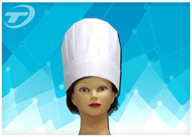 Single use nonwoven chef hat  white , waterproof and dustproof , CE certificated