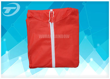 Waterresistance Elastic Cuffs Disposable Paint Coveralls PE Coated PP Fabric