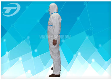 Non Woven 4/5/6 Taped Disposable Protective Coverall By SMS Or Microporous Film Laminated Materials