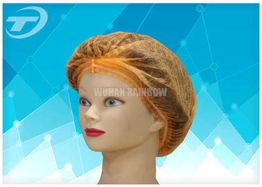 PP Economic NonWoven Disposable Mob Cap / Hair Net Single Or Double Elastic