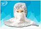Soft Breathable Hood Snood Disposable Head Cap in White Blue