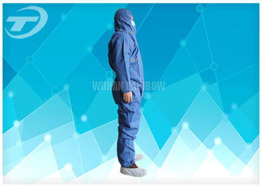 Non Woven Fabric Durable  Disposable Coverall Suit White Chemical Resistant