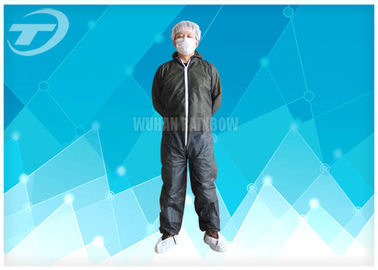 S To 5XL Disposable Coverall Suit / Disposable Hooded Coveralls PE Coated For Men