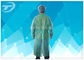 Medical Lab Breathable Disposable Scrub Suits Non woven With Shirt Collar Knitted Cuff