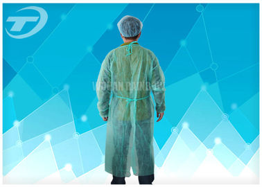 Blue PP 115*137 Cm Nonwoven Disposable Protective Gowns Soft Hand Feeling