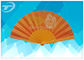 Customized Plastic Folding Fan With Fabric ,  Size 23cm Hand Held Folding Fans