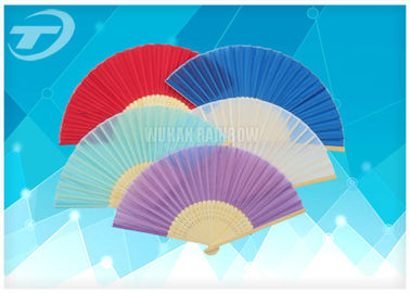 plain color promotional Folding Hand Fans with plastic or wooden or bamboo frame