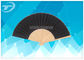 21cm Plain Color Silk Folding Hand Fans With Natural Bamboo Ribs