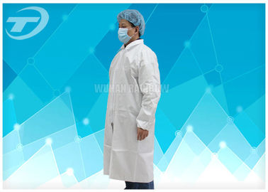 White Lab Disposable Medical &amp; Waterproof PE Visitor Coat 125 x 150cm