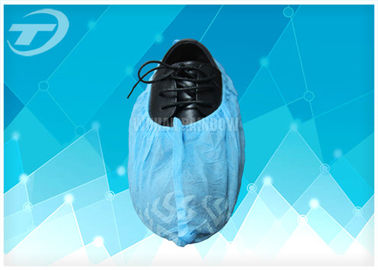 Blue SPP Nonwoven Disposable Waterproof Shoe Covers For Protection Use