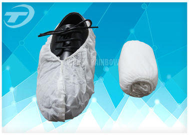 PP Disposable Waterproof Boot Covers With 35gsm , Nonwoven Protective Non Slip Shoe Covers